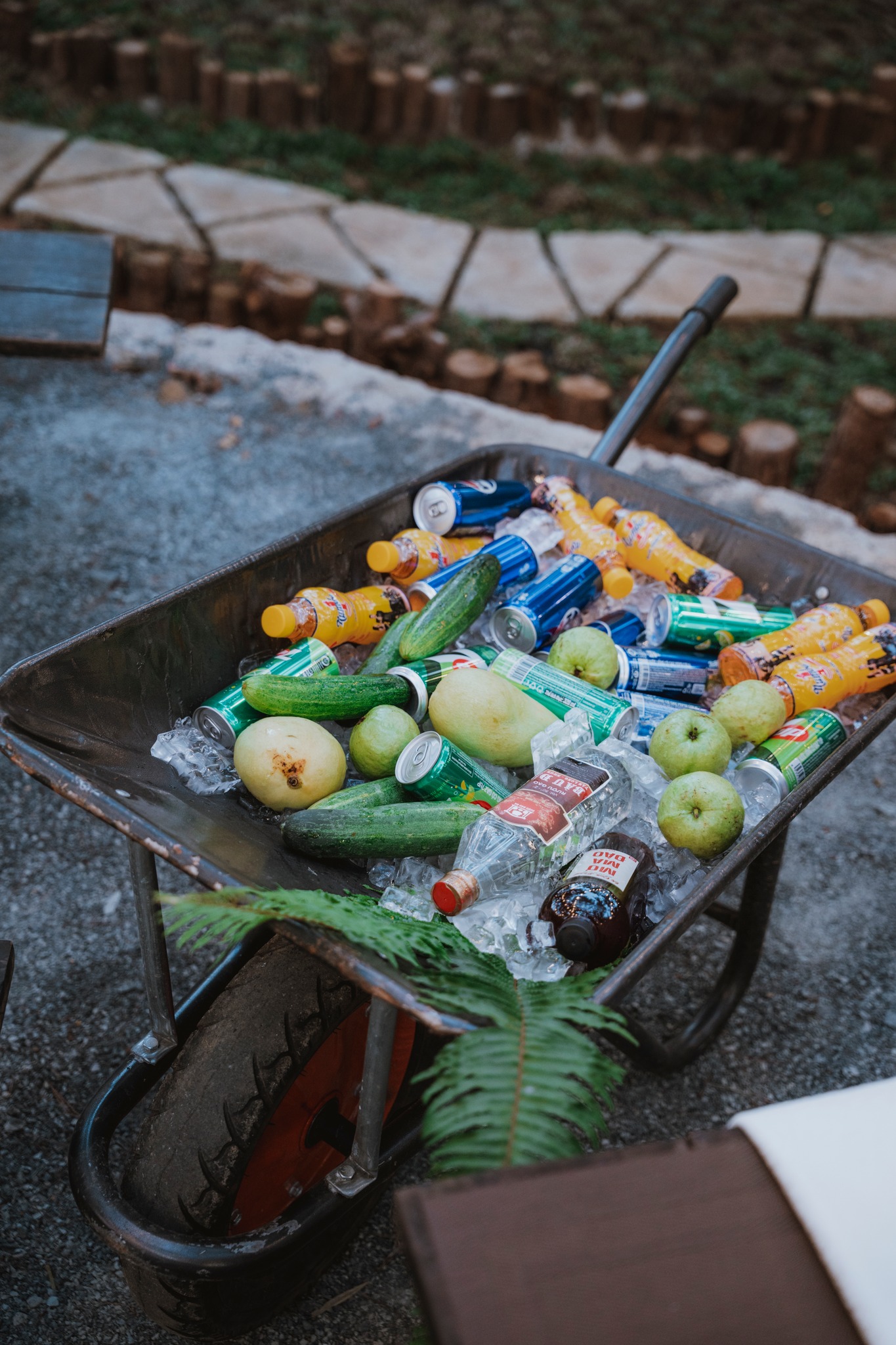 Góc chụp cận cảnh khu vực nướng BBQ